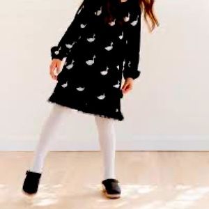 Hanna Andersson black swan dress. Size 100 (size 4). Excellent condition.